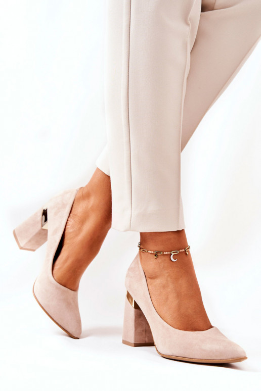 Zapatos de gamuza LeAski 3117 beige Zapatos de gamuza LeAski 3117 beige