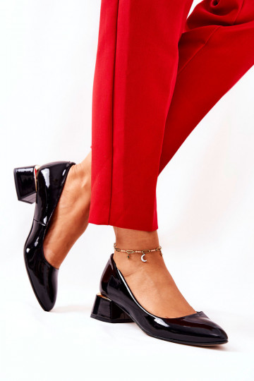 Piel con efecto barniz Zapatos LeAski 3118 de color negro 2