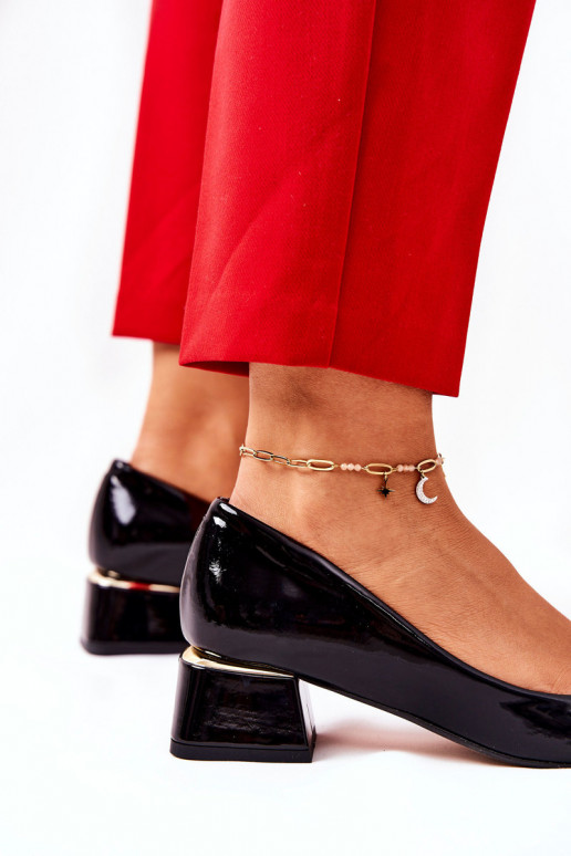 Piel con efecto barniz Zapatos LeAski 3118 de color negro