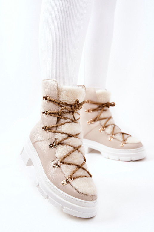 calentamiento Piel Botas zapatos color marfil Nerisso calentamiento Piel Botas zapatos color marfil Nerisso