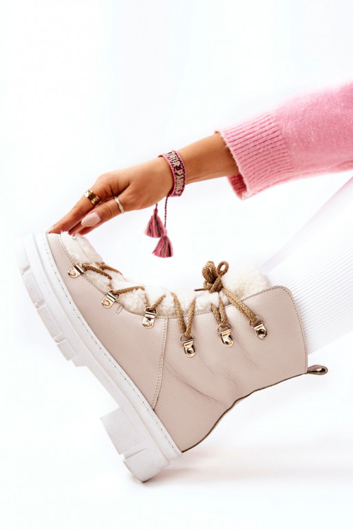 calentamiento Piel Botas zapatos color marfil Nerisso calentamiento Piel Botas zapatos color marfil Nerisso