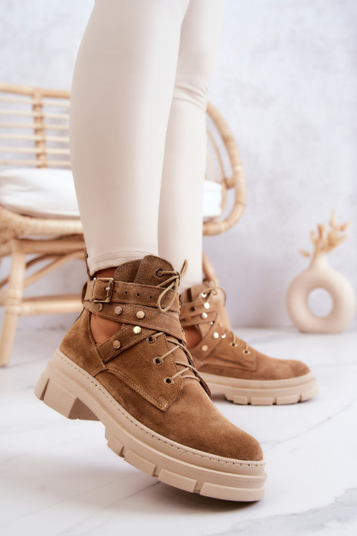 de gamuza Femenino Botas Con recortes color marrón Everly de gamuza Femenino Botas Con recortes color marrón Everly