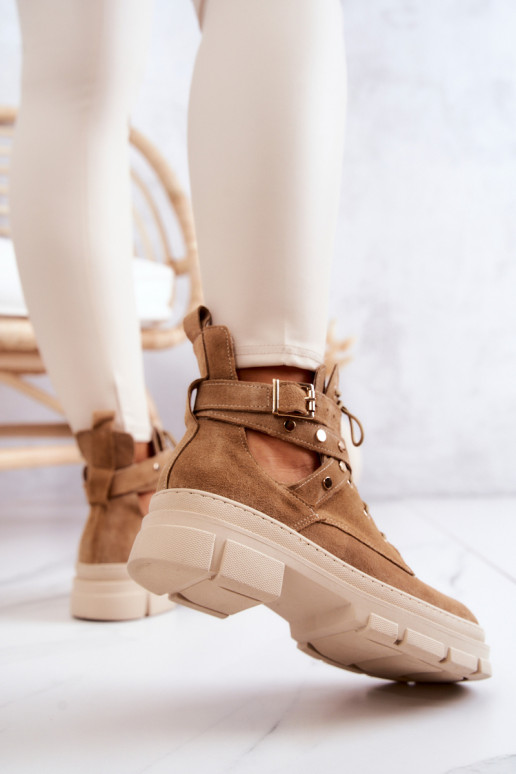 de gamuza Femenino Botas Con recortes color marrón Everly de gamuza Femenino Botas Con recortes color marrón Everly