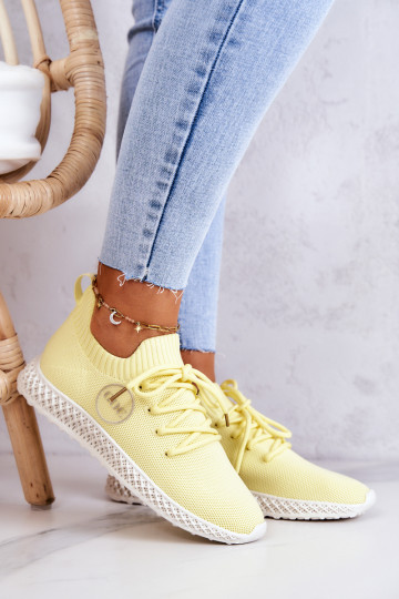 Femenino Estilo deportivo zapatos GOE JJ2N4150 color amarillo