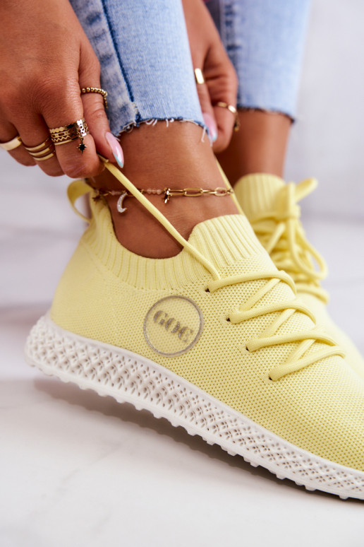 Femenino Estilo deportivo zapatos GOE JJ2N4150 color amarillo