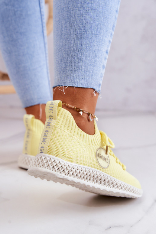 Femenino Estilo deportivo zapatos GOE JJ2N4150 color amarillo