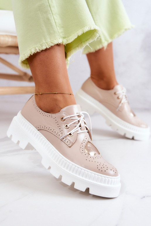 Piel zapatos con corazones beige Curtis Piel zapatos con corazones beige Curtis