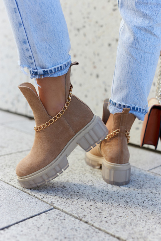 De moda Zapatos de gamuza Separar color marrón Lemar Forget Me