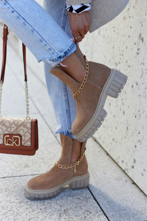 De moda Zapatos de gamuza Separar color marrón Lemar Forget Me