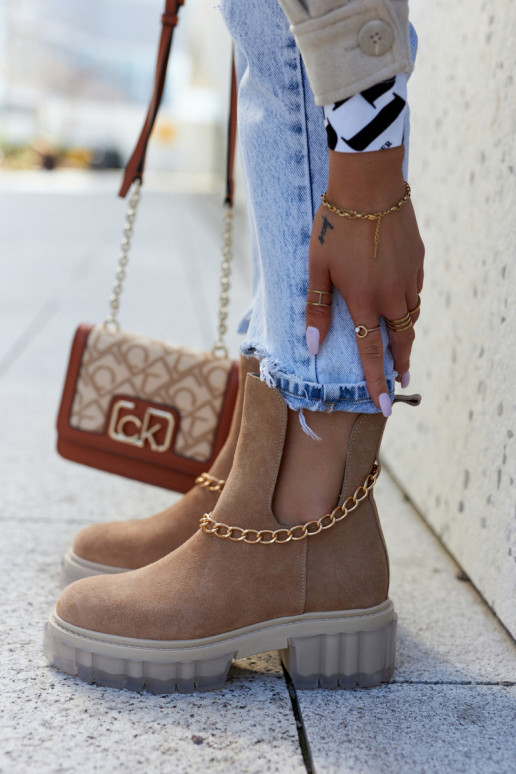 De moda Zapatos de gamuza Separar color marrón Lemar Forget Me