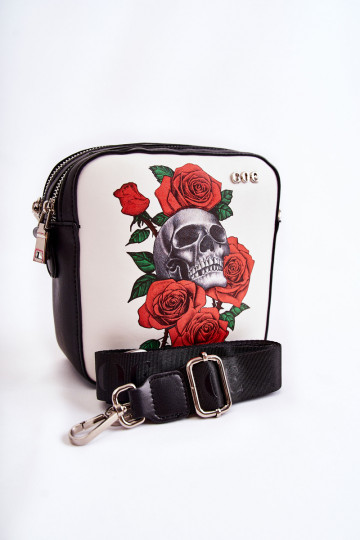 Monedero de cuero Cartero EN Imprimir GOE ZNJ012 Negro y-Blanco 2