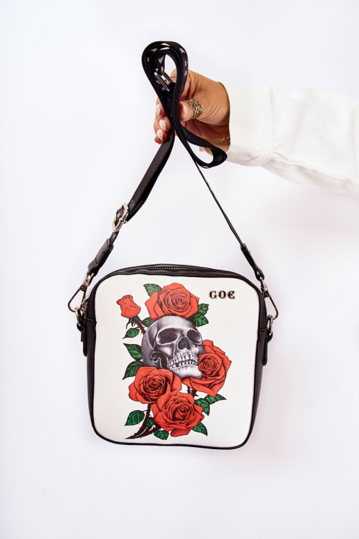 Monedero de cuero Cartero EN Imprimir GOE ZNJ012 Negro y-Blanco