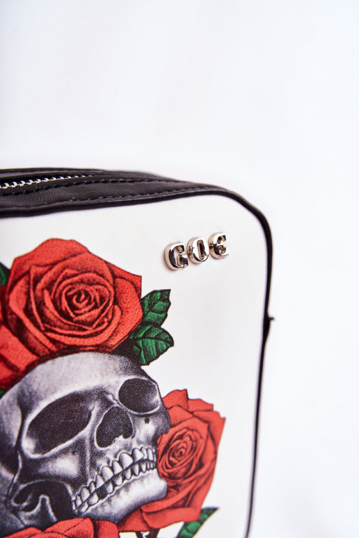 Monedero de cuero Cartero EN Imprimir GOE ZNJ012 Negro y-Blanco