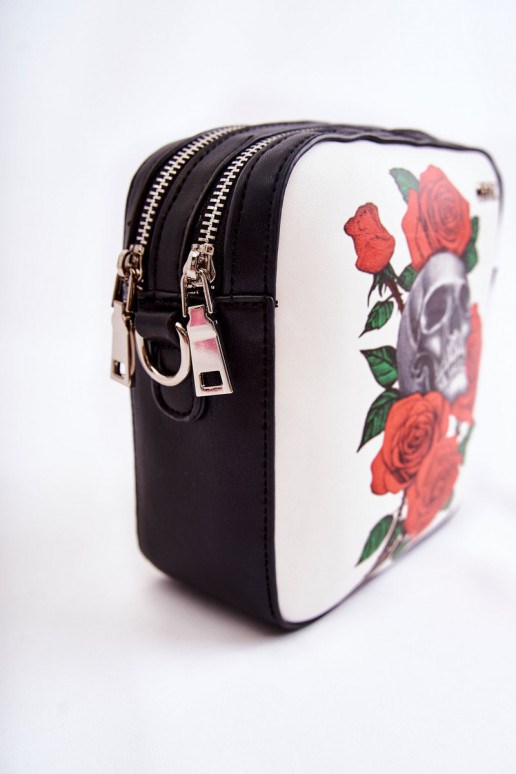 Monedero de cuero Cartero EN Imprimir GOE ZNJ012 Negro y-Blanco