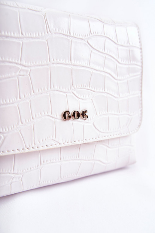 Skórzana un bolso pequeño GOE ZNJ035 Blanco