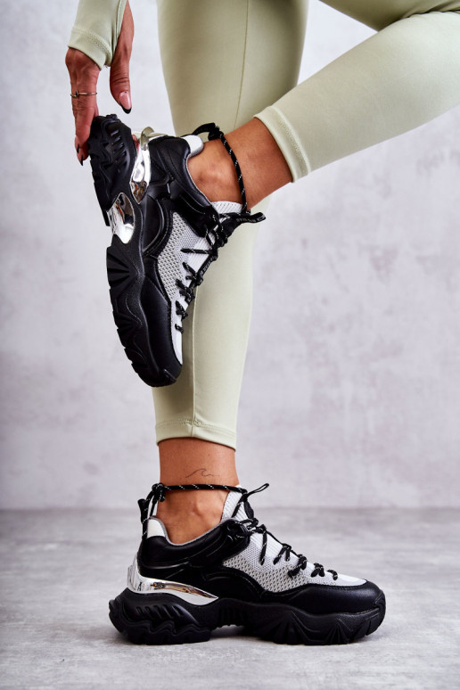 Femenino zapatillas Memory Foam System Big Star KK274053 Negro y-color gris Femenino zapatillas Memory Foam System Big Star KK274053 Negro y-color gris