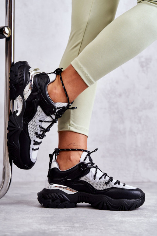 Femenino zapatillas Memory Foam System Big Star KK274053 Negro y-color gris Femenino zapatillas Memory Foam System Big Star KK274053 Negro y-color gris