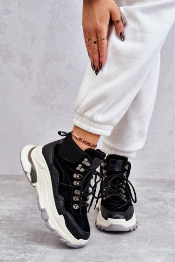 Femenino Alto zapatillas GOE KK2N4098 de color negro