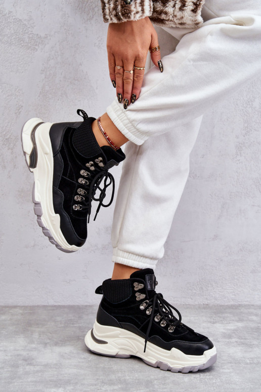 Femenino Alto zapatillas GOE KK2N4098 de color negro