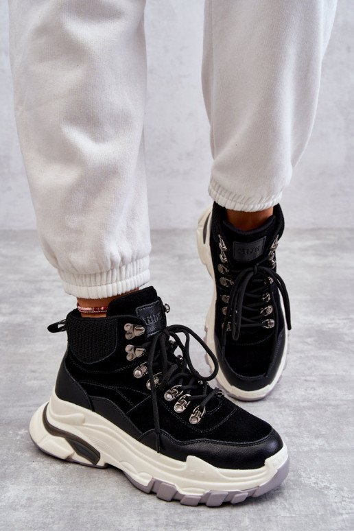 Femenino Alto zapatillas GOE KK2N4098 de color negro