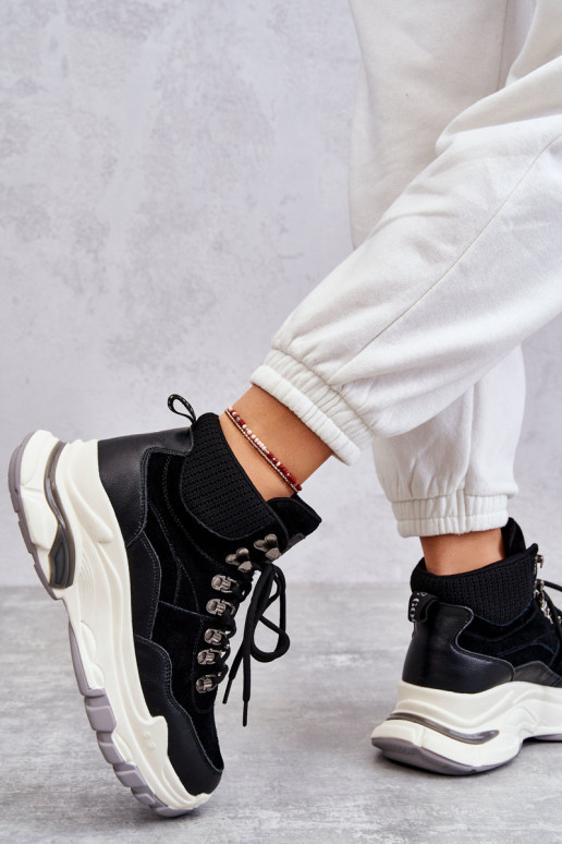 Femenino Alto zapatillas GOE KK2N4098 de color negro