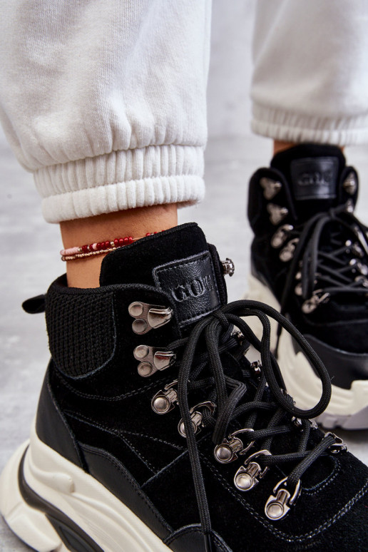 Femenino Alto zapatillas GOE KK2N4098 de color negro