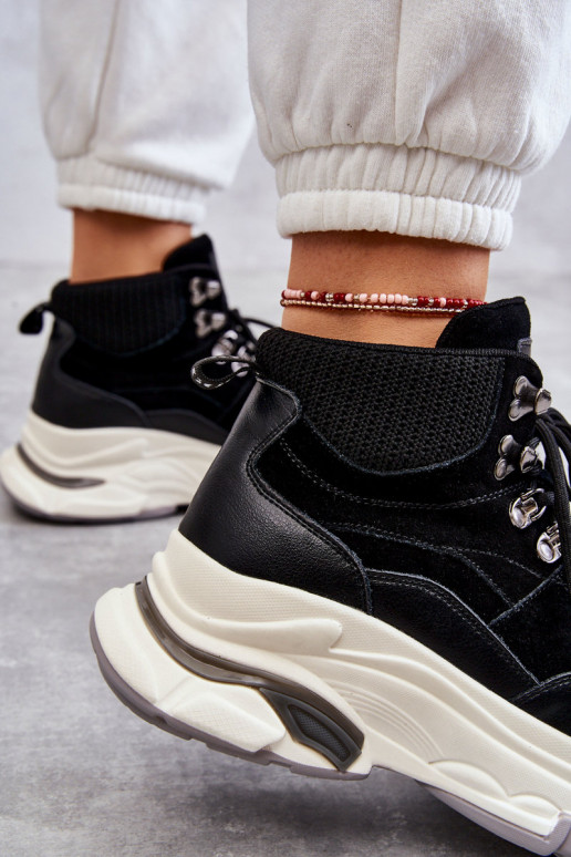 Femenino Alto zapatillas GOE KK2N4098 de color negro