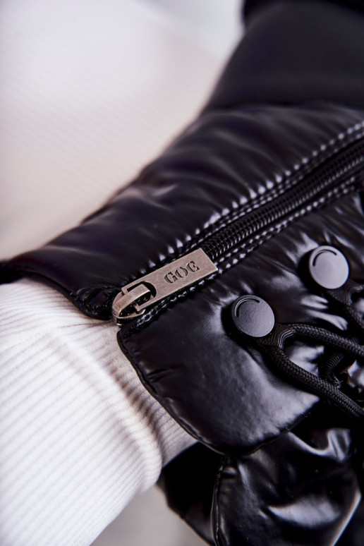 Femenino Botas de nieve con cordones GOE KK2N4017 de color negro Femenino Botas de nieve con cordones GOE KK2N4017 de color negro