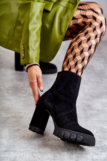 Zapatos de gamuza con tacones de color negro Elia 2