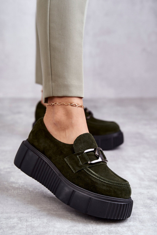 De moda de gamuza zapatos con una plataforma de color caqui Lemar Tiene quersol De moda de gamuza zapatos con una plataforma de color caqui Lemar Tiene quersol