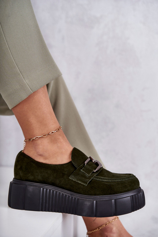 De moda de gamuza zapatos con una plataforma de color caqui Lemar Tiene quersol De moda de gamuza zapatos con una plataforma de color caqui Lemar Tiene quersol