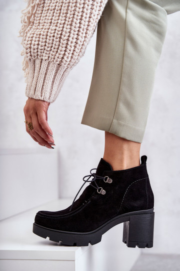 Femenino Zapatos de gamuza con correas de color negro Lemar Tiene querianne 2