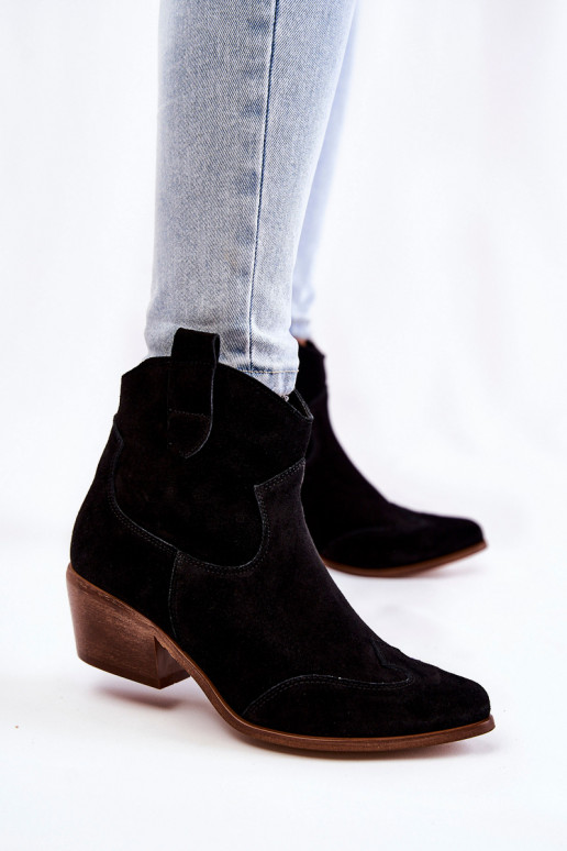 Femenino Botas con narices puntiagudas LeAski Shoes 3236 de color negro