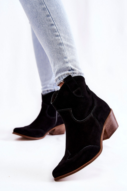 Femenino Botas con narices puntiagudas LeAski Shoes 3236 de color negro