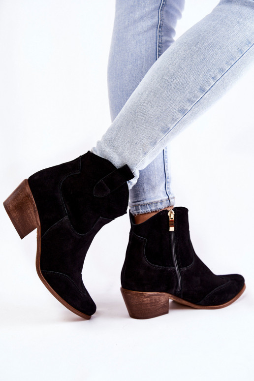 Femenino Botas con narices puntiagudas LeAski Shoes 3236 de color negro