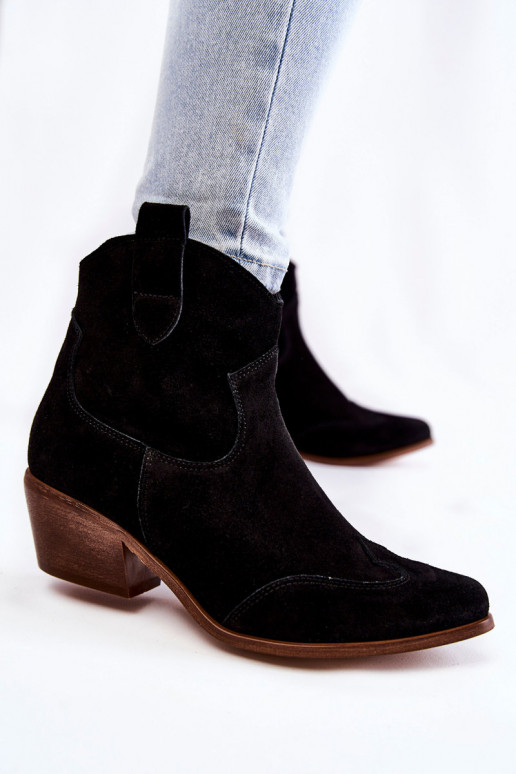 Femenino Botas con narices puntiagudas LeAski Shoes 3236 de color negro