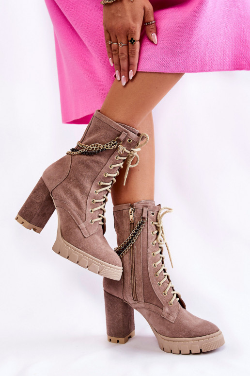 Zapatos de gamuza con cordones LeAski Shoes 3244/G beige Zapatos de gamuza con cordones LeAski Shoes 3244/G beige