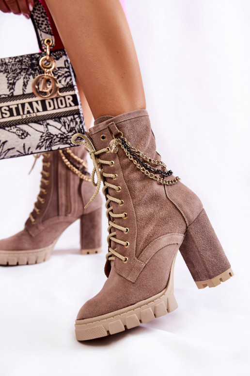 Zapatos de gamuza con cordones LeAski Shoes 3244/G beige Zapatos de gamuza con cordones LeAski Shoes 3244/G beige