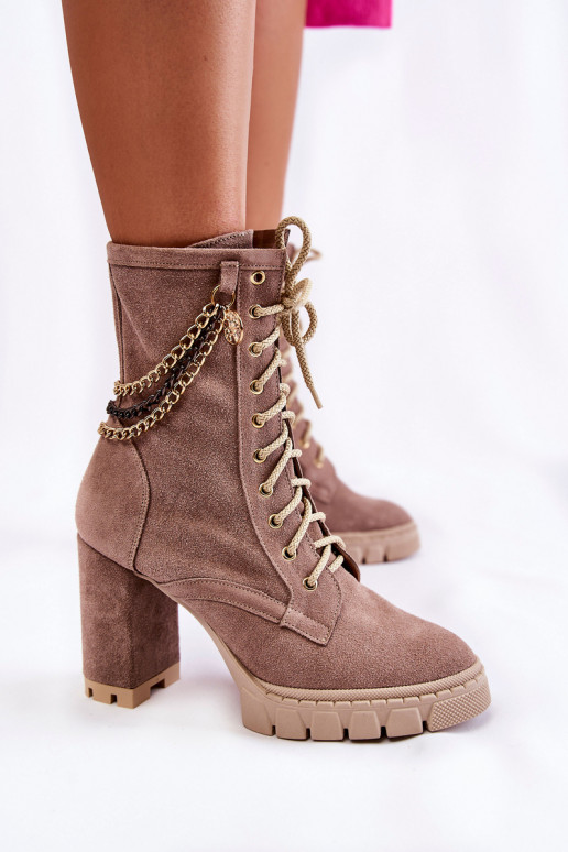 Zapatos de gamuza con cordones LeAski Shoes 3244/G beige Zapatos de gamuza con cordones LeAski Shoes 3244/G beige