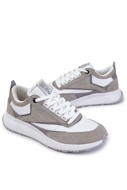 Tiene quesculino Estilo deportivo zapatos Big Star KK174021 Blanco-color gris Tiene quesculino Estilo deportivo zapatos Big Star KK174021 Blanco-color gris