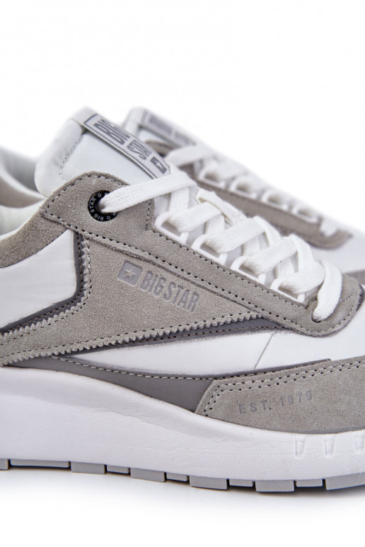 Tiene quesculino Estilo deportivo zapatos Big Star KK174021 Blanco-color gris Tiene quesculino Estilo deportivo zapatos Big Star KK174021 Blanco-color gris