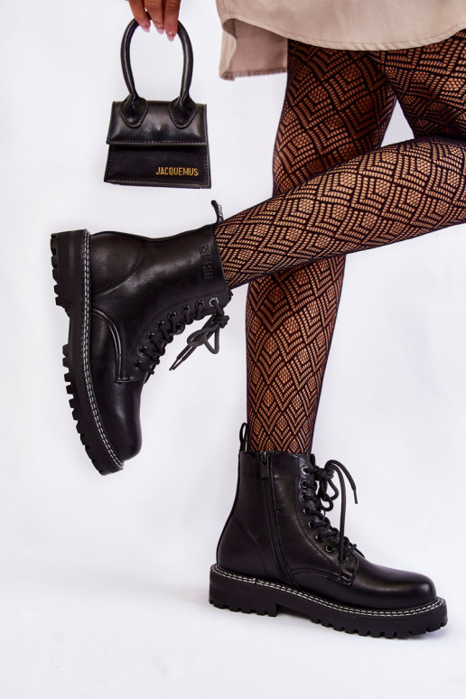 Femenino Botas con una plataforma Big Star KK274538 de color negro Femenino Botas con una plataforma Big Star KK274538 de color negro