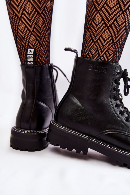 Femenino Botas con una plataforma Big Star KK274538 de color negro Femenino Botas con una plataforma Big Star KK274538 de color negro