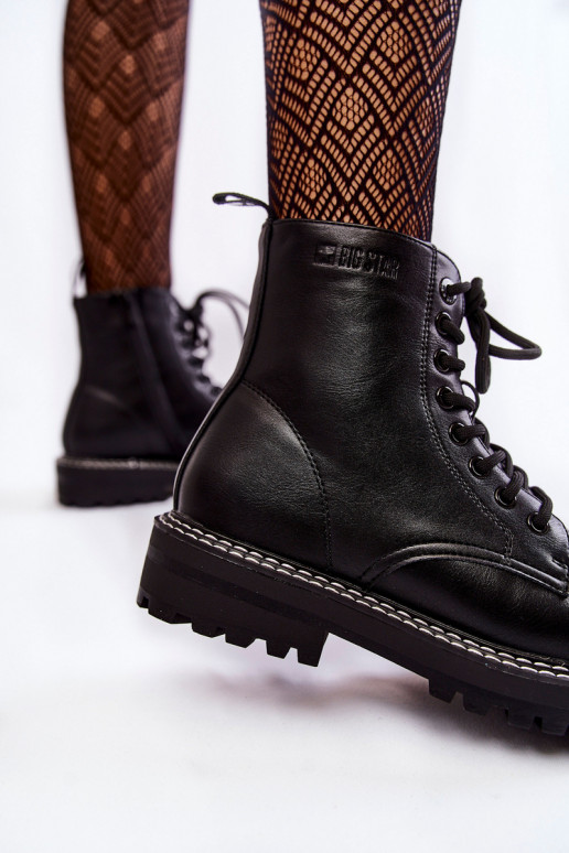 Femenino Botas con una plataforma Big Star KK274538 de color negro Femenino Botas con una plataforma Big Star KK274538 de color negro