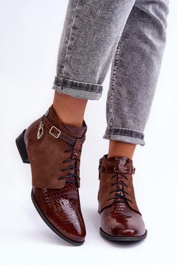 Botas de mujer Calzado Tiene queciejka 5743A-02 color marrón