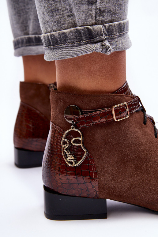 Botas de mujer Calzado Tiene queciejka 5743A-02 color marrón