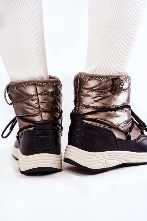 Femenino Botas de nieve Memory Foam Big Star KK274275 gris-de color negro Femenino Botas de nieve Memory Foam Big Star KK274275 gris-de color negro