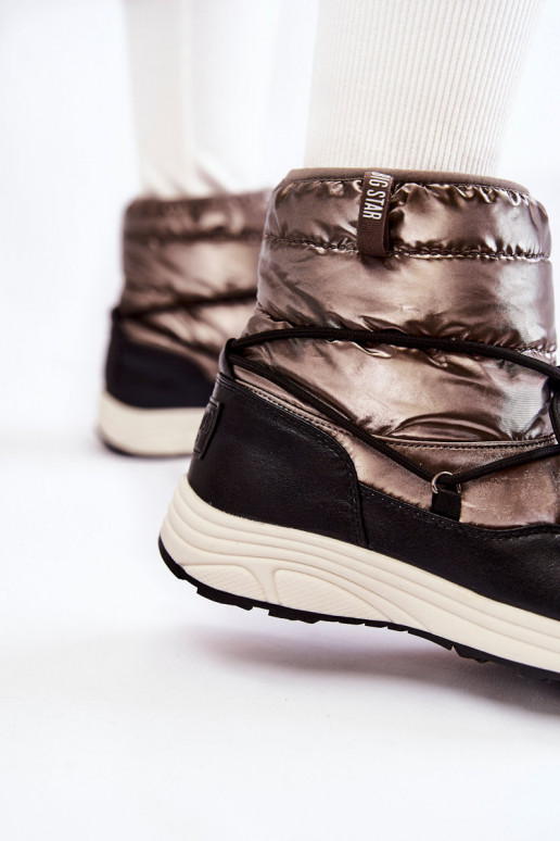 Femenino Botas de nieve Memory Foam Big Star KK274275 gris-de color negro Femenino Botas de nieve Memory Foam Big Star KK274275 gris-de color negro