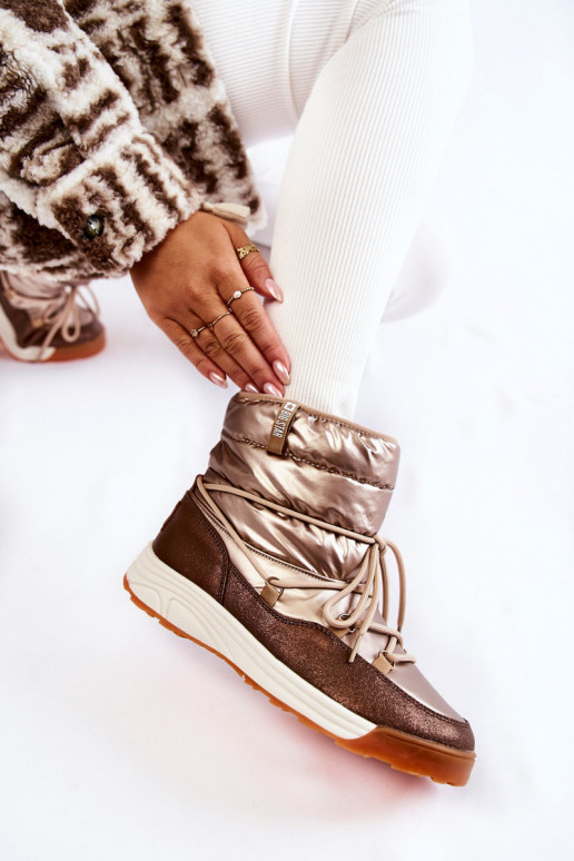 Femenino Botas de nieve Memory Foam Big Star KK274276 oro-color marrón Femenino Botas de nieve Memory Foam Big Star KK274276 oro-color marrón