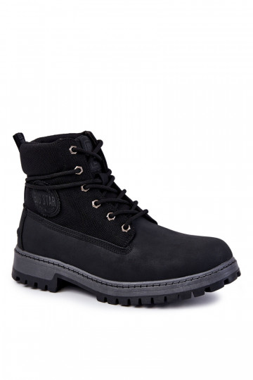 Tiene quesculino Botas zapatos Memory Foam Big Star KK174206 de color negro